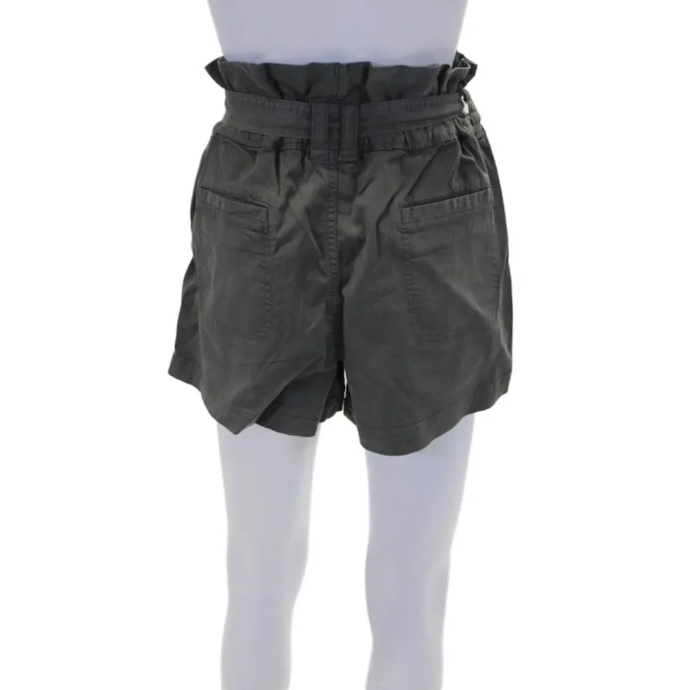Splendid Womens Zipper Fly High Rise Drawstring Shorts Gray Cotton Size XS